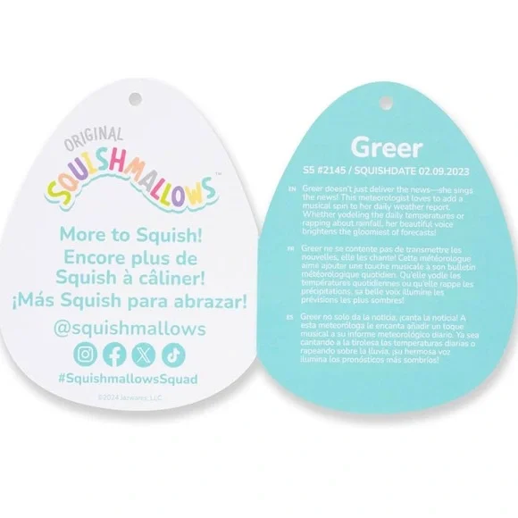 Greer the 5 inch Moth Squishmallows - Picture 4 of 4